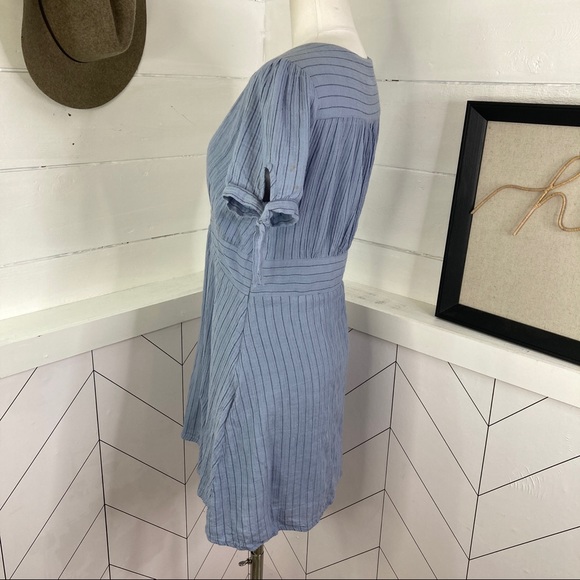 Lost + Wander Blue Striped Gauze Dress - Picture 4 of 8